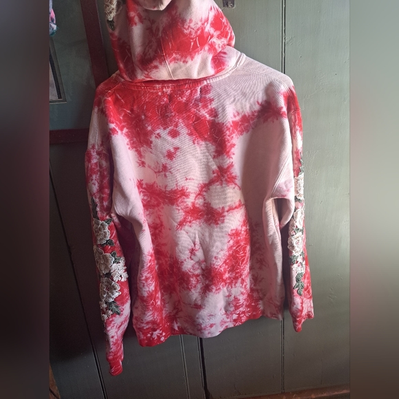 Civil Regime Marble pink and red hoodie. Size medium. - Picture 2 of 7